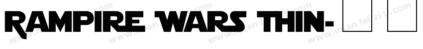 Vampire Wars Thin字体转换